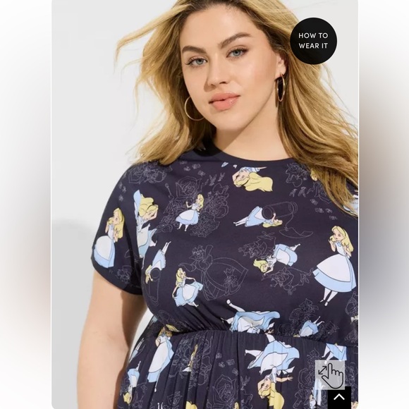 NWT Never Worn, just washed Alice and Wonderland Torrid Dress. - Picture 4 of 11
